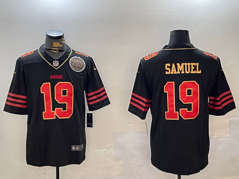 Men San Francisco 49ers #19 Samuel Black Gold 2024 Nike Limited NFL Jersey style 12301->san francisco 49ers->NFL Jersey